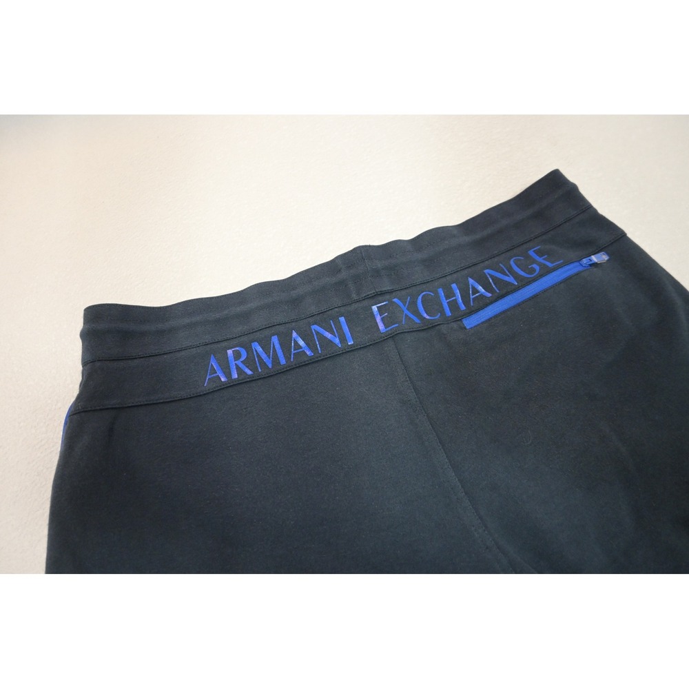 Armani Exchange Sweat Shorts Mens XL Black Zip Pockets Excellent